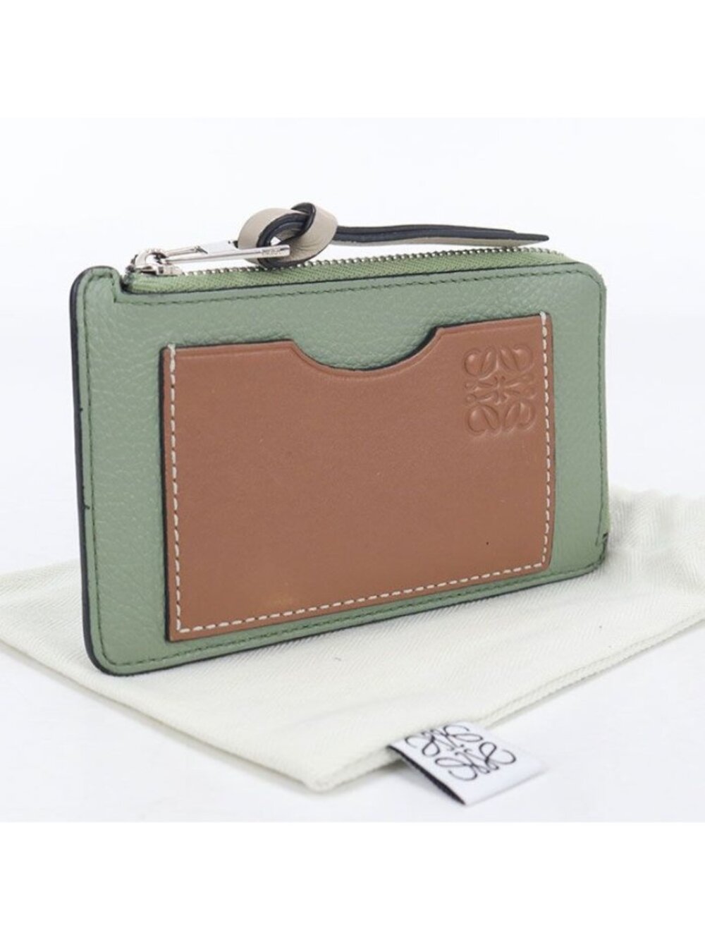 Loewe Card Case Fragment Anagram Coin Purse Soft Grain Calfskin